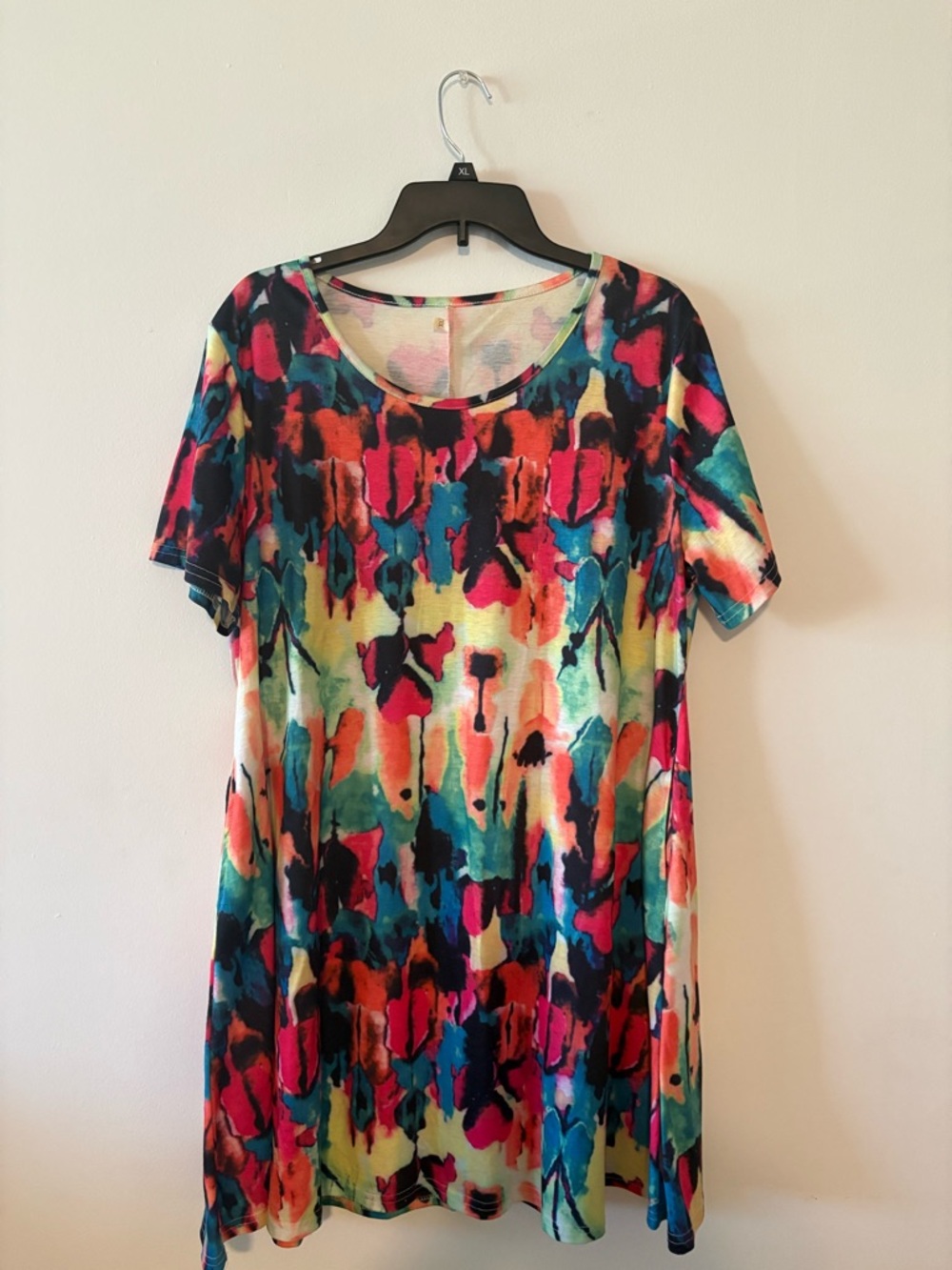 Women's Multicolor Abstract Print Dress
